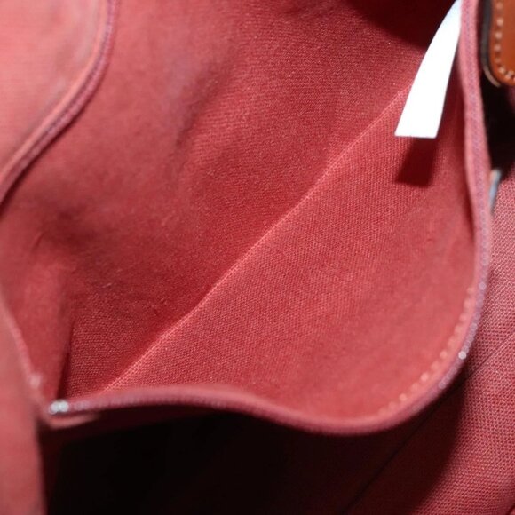 BURBERRY Nova Check Blue Label Tote Bag PVC Suede Beige Brown gold Auth 133568 - Picture 15 of 16